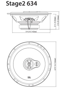 Boxe auto JBL Stage2 634, 250W, 6.5 inch, 3-Wege - Img 6