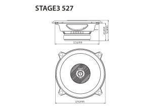 Boxe auto JBL Stage3 527 200W 13cm Negru - Img 6