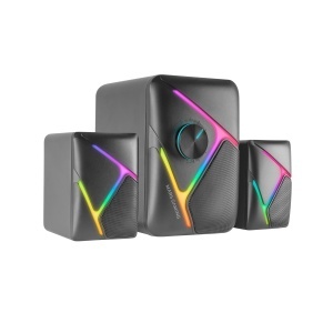 Boxe Gaming Mars Gaming MS-H21, 35W, RGB, Subwoofer 2.1, Negru