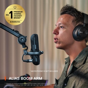 Brat de microfon SteelSeries AliasAlias Pro, 360 rotire, design metalic, cu management cablu - Img 2