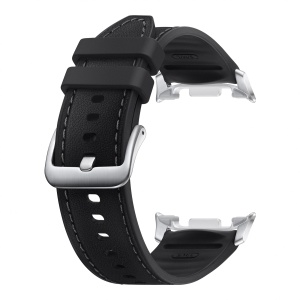 Bratara Samsung Hybrid ET-SLL50 pentru Galaxy Watch8, Negru, Design din piele sintetica