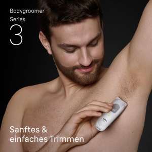 Braun Body Groomer Series 3, +6 accesorii, protectie suplimentara a pielii, durata de viata minima a bateriei, barbierit si tuns delicat, rezistent la apa, BG3575, gri - Img 2