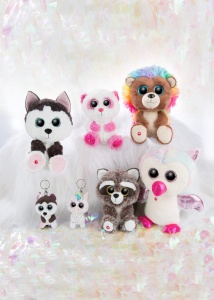 Breloc NICI Glubschis Einhorn Uberto 9cm Plus Alb cu Stele Stralucitoare - Img 4