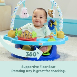 Bright Starts Disney Baby SuperSeat 3-in-1 Albastru Scaun Activitati si Masa pentru Copii 6 Luni - 3 Ani - Img 4