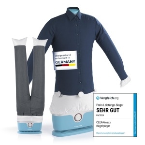 Bulgare automat CLEANmaxx pentru camasi si pantaloni, inclusiv suport pentru pantaloni, culoare albastra