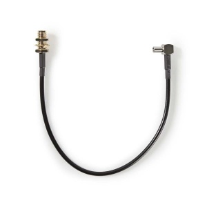 Cablu antena NEDIS SMA la TS9, 0.20 m, vergoldat, negru - Img 2