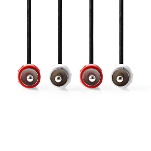 Cablu audio stereo Nedis 2x RCA, 5m, negru, conectori placati - Img 2