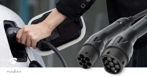 Cablu de incarcare pentru vehicule electrice Nedis Tip 2 - 32 A - 22000 W - 5 m - Negru - Img 9