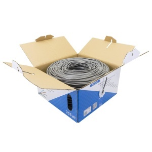 Cablu Ethernet LAN 305 m CAT6e PNI U06, viteza 10 Gbits, gri - Img 2