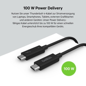 Cablu Thunderbolt 4 Belkin, 2m, 40 Gbits, 100W Power Delivery - Img 4