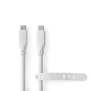 Cablu USB 3.2 NEDIS USB-C 240 W 8K 1 m Alb