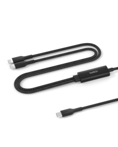 Cablu USB-C Belkin BoostCharge Pro 2-in-1 140 W, 1.5 m, Negru