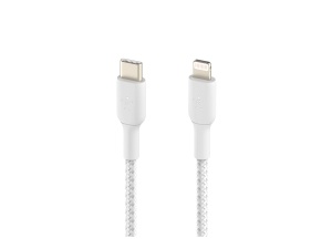Cablu USB-C la Lightning Belkin Boost Charge, 1 m, Alb, MFi-certificat