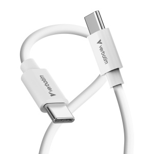 Cablu USB-C Verbatim Essentials 3m 100W PD 3.0 Alb