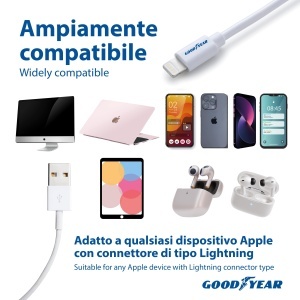 Cablu USB Lightning Goodyear 100cm pentru iPhone 14-13-12-11, viteza mare de transfer - Img 8