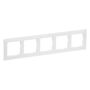 Cadru 5-faceri Legrand SEANO, termoplastic, halogen-free, ultraalb