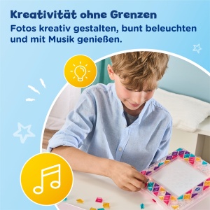 Cadru foto personalizabil VTech Mosaic Magic Lights, cu 70 pietre colorate, 12 melodii - Img 2