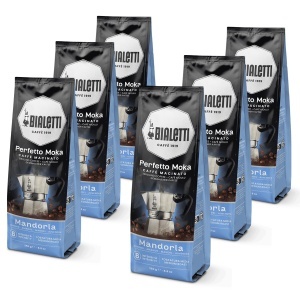 Cafea Macinata Bialetti Perfetto Moka Nocciola, 21.5 Kg, Aromata cu Migdale, 6x250g