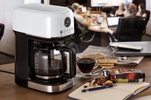 Cafetiera Ariete Moderna 1318, Cafea autentica, Filtru pentru 1 sau 2 cani, Maxi cappuccino, Oprire automata, Rasnita de cafea cu capacitate de 250 g, Alb - Img 6