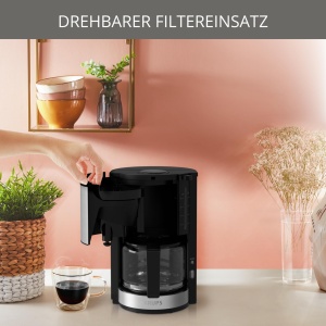 Cafetiera cu filtru Krups KM3210 Pro Aroma Plus, 1.25L, 10-15 cesti, functie de mentinere la cald, NegruInox - Img 5