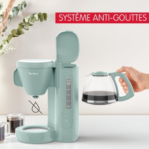 Cafetiera cu filtru Moulinex Morning FG2M1310, 1.25L, Permanent, Eucalipt - Img 6