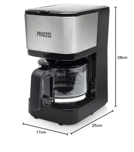 Cafetiera cu filtru Princess 246030, 0.75 litri, 600W, negruargintiu - Img 8