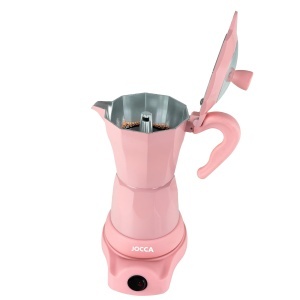 Cafetiera electrica Jocca 6 cesti design modern roz functie de mentinere a caldurii - Img 4