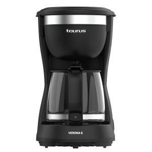 Cafetiera Taurus Verona 6, 600 W, 600 ml, Filtru Permanent, Negru Mat