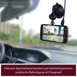 Camera auto AEG Dashcam DC 2, Full HD, display IPS de 4, cu asistenti de siguranta - Img 4