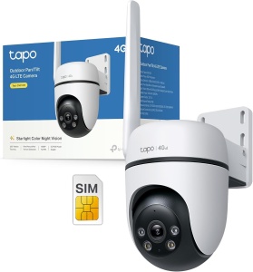 Camera de securitate Tapo C501GW 360deg cu cartela SIM, nu este necesar Wi-Fi, Starlight Color Night Vision, detectare AI gratuita, alimentare DC/PoE, 1080P, IP66, stocare locala si cloud