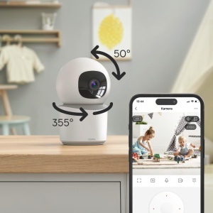 Camera de supraveghere Hama de interior camera inteligenta Wi-Fi cu vedere pe timp de noapte 1080p inregistrare detector de miscare cu detectare de pe - Img 3