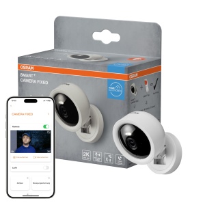 Camera de supraveghere OSRAM SMART WiFi 4MP 2K QHD, Nocturna 7m, Alb