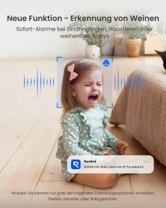 Camera de supraveghere Reolink 3K, monitor pentru bebelusi, Wi-Fi, 5MP - Img 3