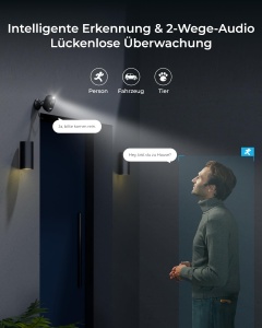 Camera de supraveghere Reolink Lumus 2K, vedere nocturna color, Wi-Fi dual-band, negru - Img 3