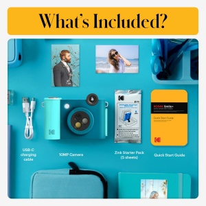 Camera digitala instantanee Kodak Smile cu Bluetooth, 10MP, albastra - Img 3