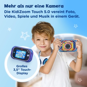 Camera digitala pentru copii VTech KidiZoom Touch 5.0, 3.5 touch display, 5 MP - Img 2