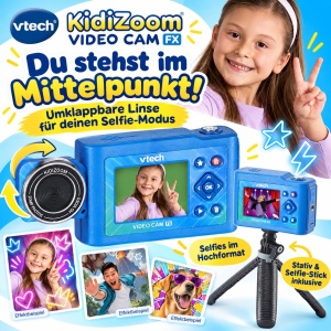 Camera video pentru copii VTech KidiZoom Video Cam FX, albastra - Img 8