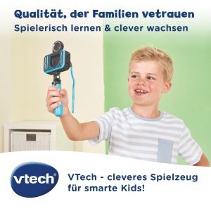 Camera video VTech Kidizoom Video Studio HD, culoare albastra, cu greenscreen - Img 5