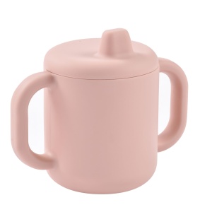 Cana de invatare BEABA 2-in-1 silicon premium ergonomica culoare Barbapapa