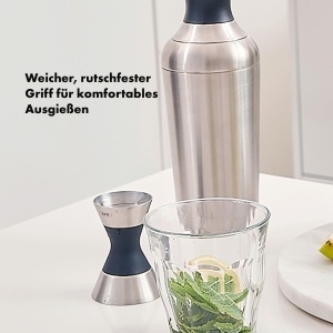 Cana de masurare dubla OXO din inox, 10-45 ml, cu maner antiderapant - Img 4