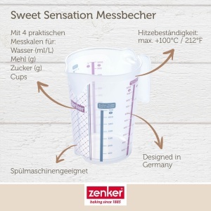 Cana de masurare Zenker Sweet Sensation 1000ml, rezistenta la caldura, colorata - Img 3