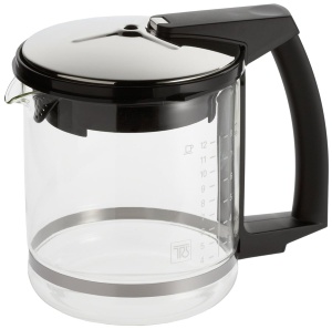 Cana de sticla Krups F04642 pentru espressoare, 12 cesti, neagra
