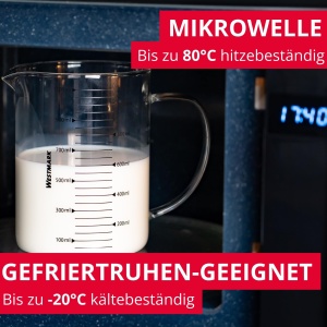 Cana gradata Westmark din sticla 500 ml Temperatura rezistenta Maner ergonomic - Img 3