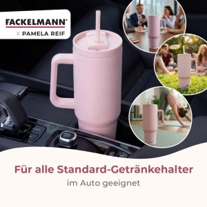 Cana izotermica Fackelmann Pamela Reif 1200 ml din otel inoxidabil, roz - Img 5