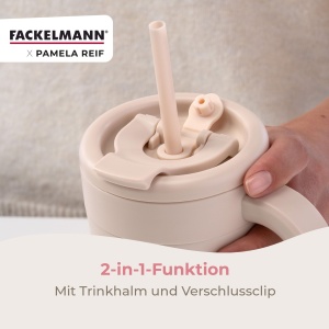 Cana izotermica Fackelmann x Pamela Reif 420 ml, inox, pastell beige - Img 8