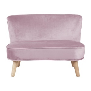 Canapea pentru copii roba Lil Sofa, culoare mauve, design retro, cu picioare din lemn - Img 2