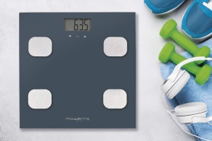 Cantar corporal Rowenta Body Up BR2520 Albastru 150 kg LCD BMI si masurare grasime corporala - Img 3