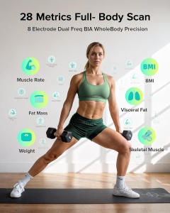Cantar de baie digital RunSTAR, 180kg, 8 electrozi, analiza 28 de parametrii - Img 4