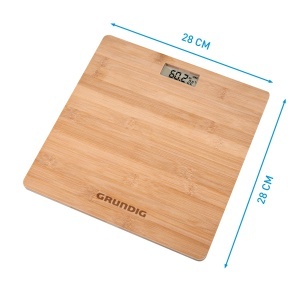 Cantar de baie Grundig Bamboo Digitale, 180 kg, 28x28 cm, rutschfest - Img 3