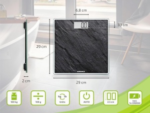 Cantar de baie Soehnle Style Sense Compact 300 Slate, capacitate 180 kg, display LCD - Img 8